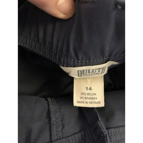 Duluth Trading Co Womens capri 14 Blue Cargo Hiking Active - Picture 3 of 15